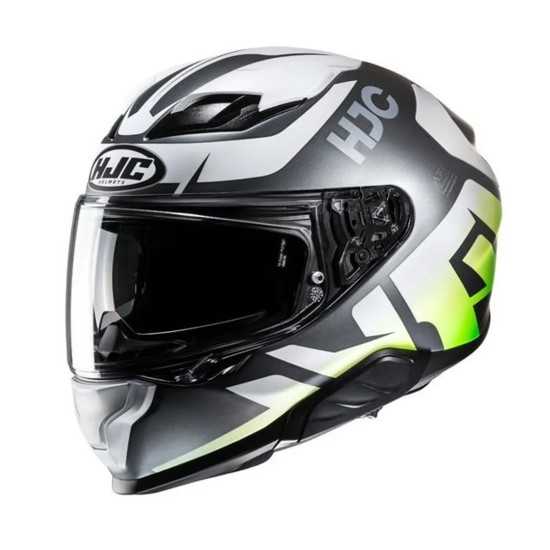 Casco HJC F71 Bard Blanco/Gris/Amarillo Fluor