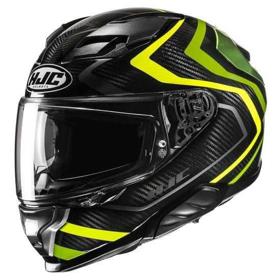 Casco HJC F71 Carbon Nevio Negro/Amarillo Fluor