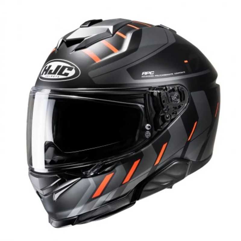 Casco HJC I71 Simo Negro/Gris/Naranja