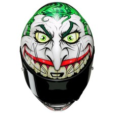 Casco HJC RPHA 1 Joker Dc Comics Negro/Blanco/Verde/Lila
