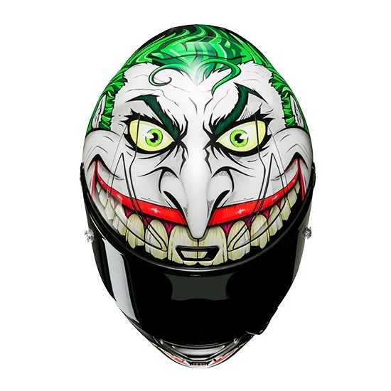 Casco HJC RPHA 1 Joker Dc Comics Negro/Blanco/Verde/Lila