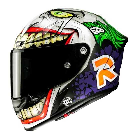 Casco HJC RPHA 1 Joker Dc Comics Negro/Blanco/Verde/Lila