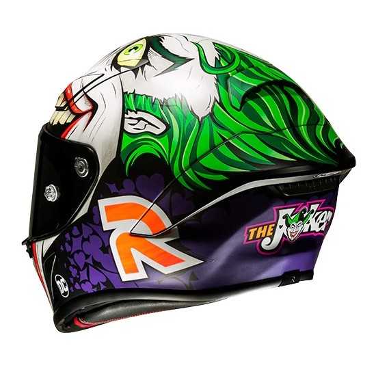 Casco HJC RPHA 1 Joker Dc Comics Negro/Blanco/Verde/Lila