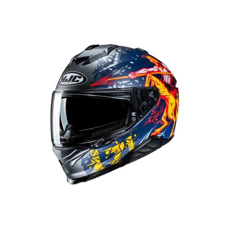 Casco HJC I71 Tauro Azul/Amarillo/Rojo