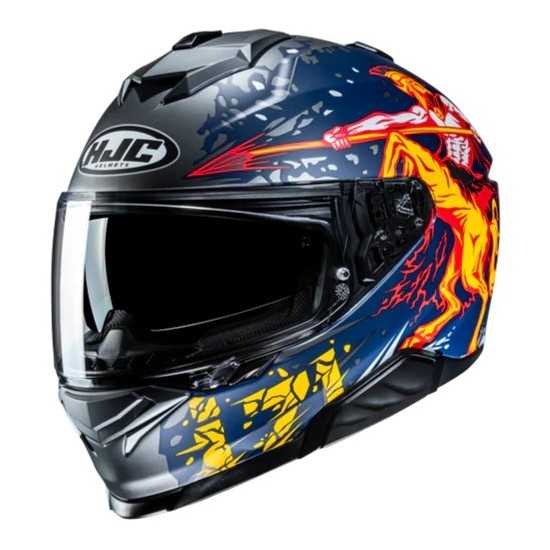 Casco HJC I71 Tauro Azul/Amarillo/Rojo