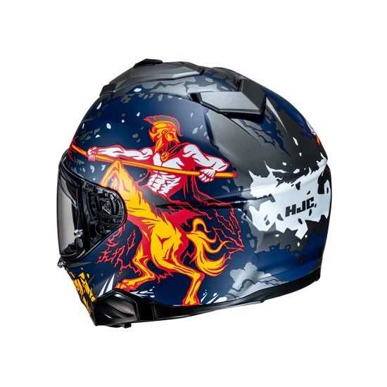 Casco HJC I71 Tauro Azul/Amarillo/Rojo