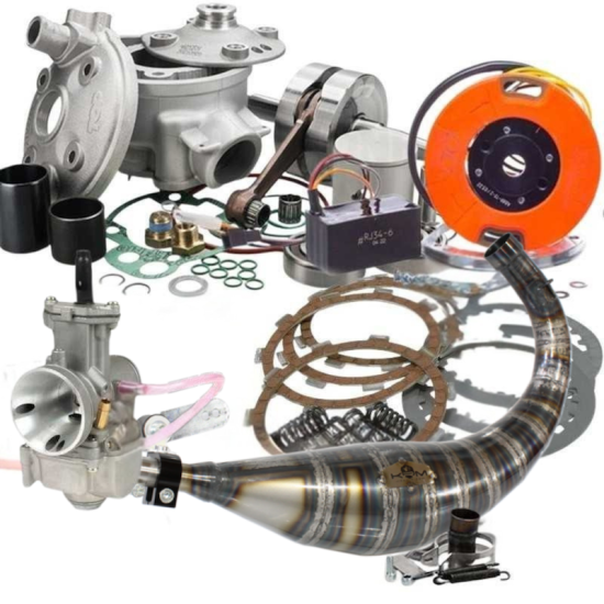 Kit tpr 86cc AM6 step4 cilindro 86 + cigueñal c.44 + carb 28 pwk pol. + escape KRM 80-90 +embragues top + rotor