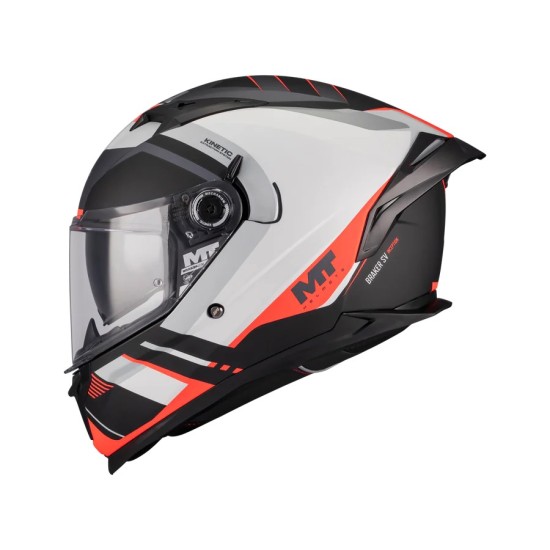 Casco Braker SV Inception B5 Gris/ Rojo Mate MT Helmets