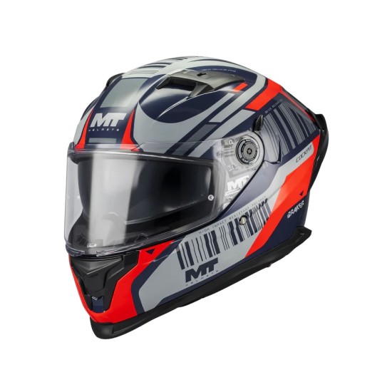 Casco Braker SV Cockpit C5 Gris/ Rojo Brillo MT Helmets