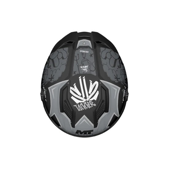 Casco stinger 2 Tagger B2 Negro/ Gris Mate MT Helmets