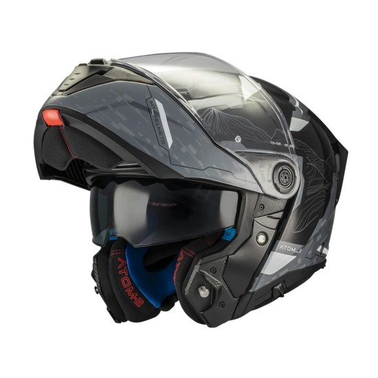 Casco Atom 2 SVHighlands C2 Gris/ Negro Brillo MT Helmets