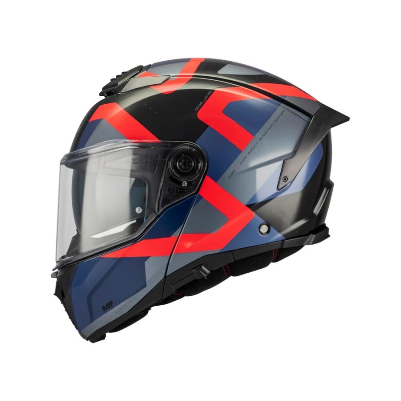 Casco Atom 2 SV Dexter B15 Azul/ Rojo Brillo MT Helmets