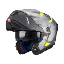 Casco Modular Atom 2 SV Highlands E2 Gris/ Amarillo Mate MT Helmets