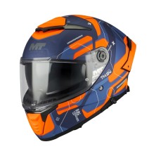 Casco Thunder 4 SV Lumex C24 Azul/ Naranja Mate MT Helmets