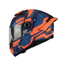 Casco Thunder 4 SV Lumex C24 Azul/ Naranja Mate MT Helmets