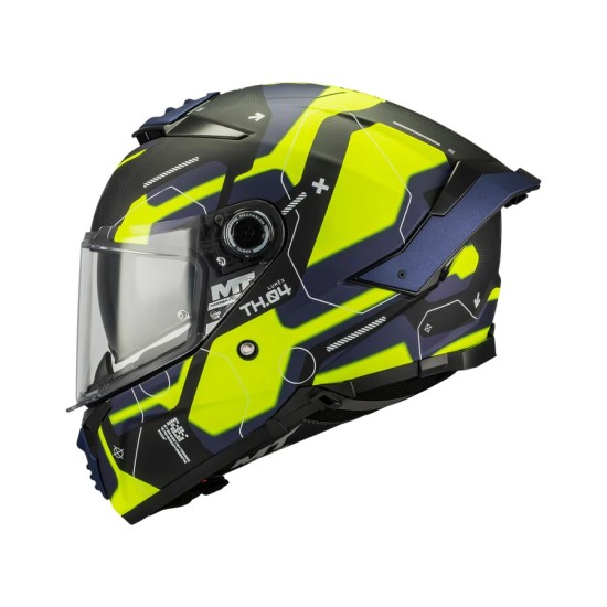 Casco Thunder 4 SV B27 Azul/ Amarillo MT Helmets