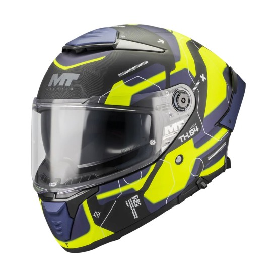 Casco Thunder 4 SV B27 Azul/ Amarillo MT Helmets
