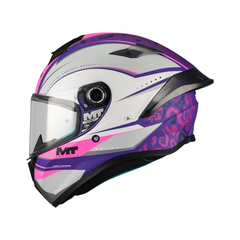 Casco Targo S Outside C8 Gris/ Violeta MT Helmets