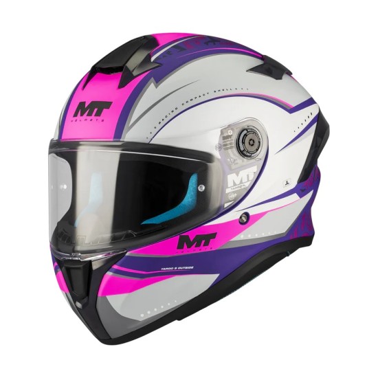 Casco Targo S Outside C8 Gris/ Violeta MT Helmets