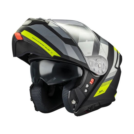 Casco Modular Genesis SV Stroke B13 Gris Amarillo MT Helmets