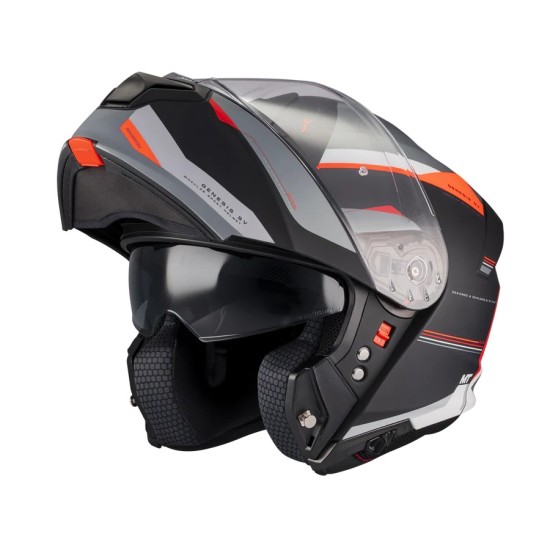 Casco Modular Genesis Raccoon B5 Rojo/ Negro Mate MT Helmets
