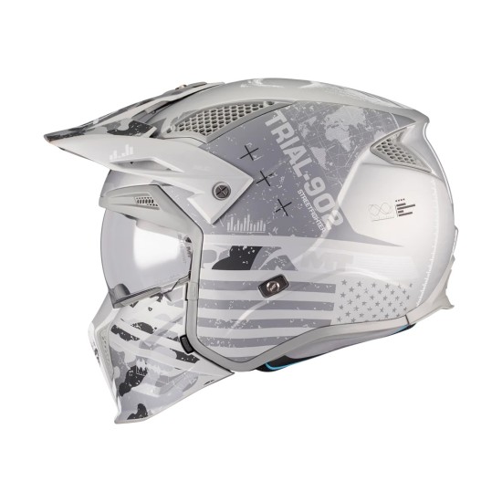 Casco Streetfighter SV Belic Blanco/ Gris Mate MT Helmets