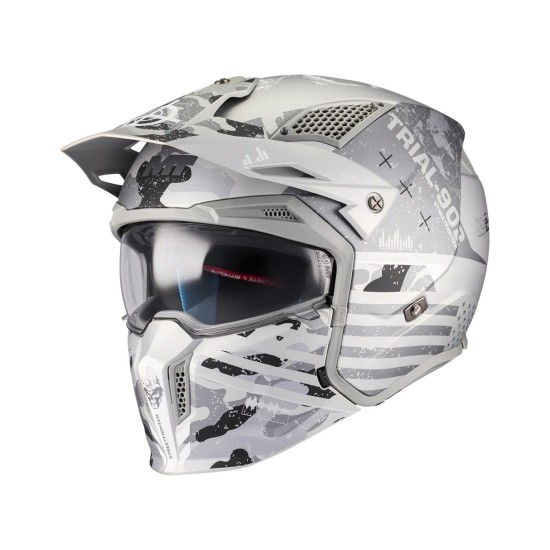 Casco Streetfighter SV Belic Blanco/ Gris Mate MT Helmets