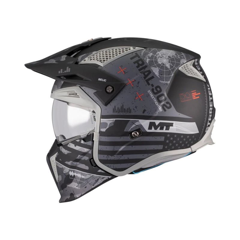 Casco Streetfighter SV Belic Gris/ Negro MT Helmets