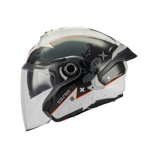 Casco Jet Cosmo SV Layout A1 Gris Brillo MT Helmets