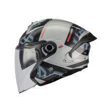Casco Jet Cosmo SV Arrow C2 Gris Brillo MT Helmets