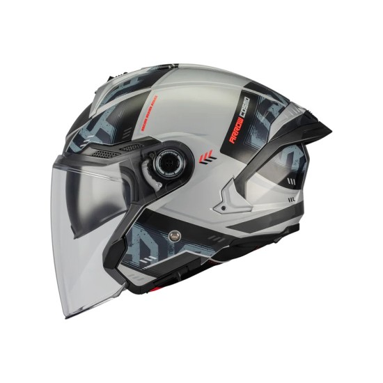 Casco Jet Cosmo SV Arrow C2 Gris Brillo MT Helmets