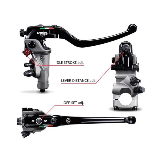 Bomba de freno radial Brembo corsa corta 19RCS UP