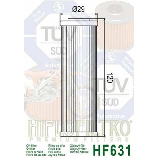 Filtro de aceite HF613 Hilofiltro Beta Enduro