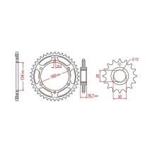 Kit arrastre JT Honda CBR 600 RR 2006  16-42  112 Eslabones