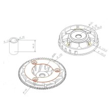 Variador Piaggio 125/150 motor leader completo con ventilador