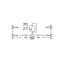 Relé intermitente 12V - 2 Polos Esquema