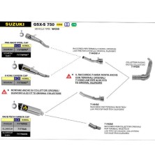 Racor para Suzuki GSR 750 2011-/ GSX S 750 2017- Arrow