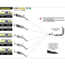 Silenciador escape Kawasaki Z900 20- Thunder titanio homologado Arrow