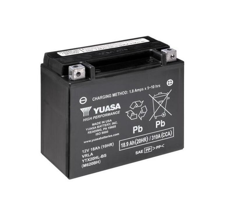 Batería Moto YTX20HL-BS Yuasa sin mantenimiento