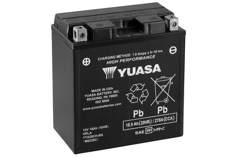 Batería Moto YTX20CH-BS Yuasa sin mantenimiento