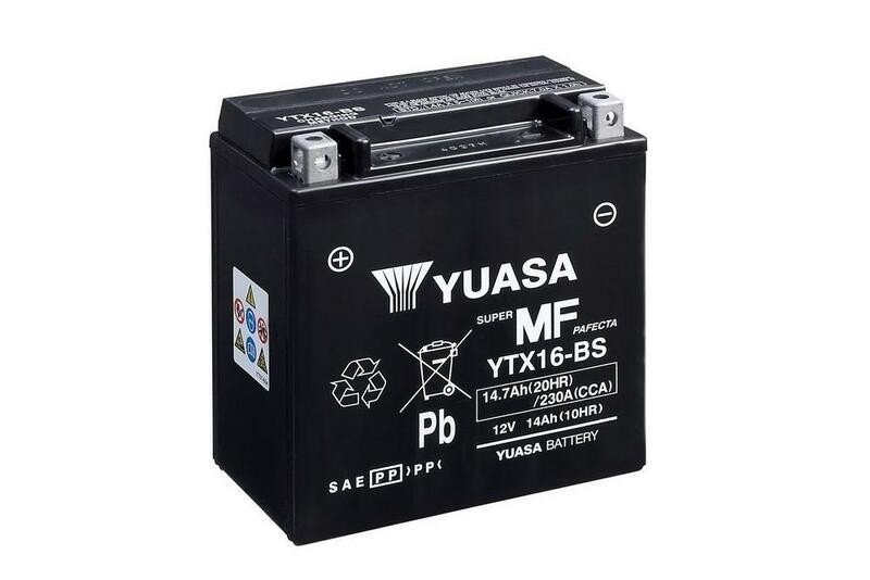 Batería Moto YTX16-BS Yuasa sin mantenimiento