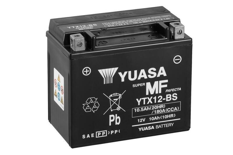 Batería Moto YTX12-BS Yuasa sin mantenimiento