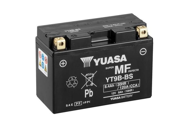 Batería Moto YT9B-BS Yuasa sin mantenimiento