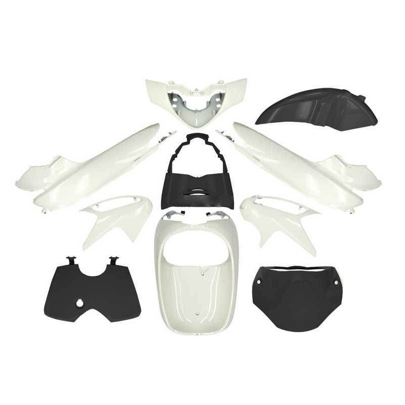 Carenado blanco y negro Honda SH 125/ 150 2005-2008 10 piezas TNT